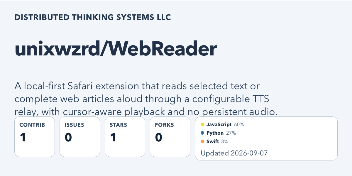 WebReader for Safari image